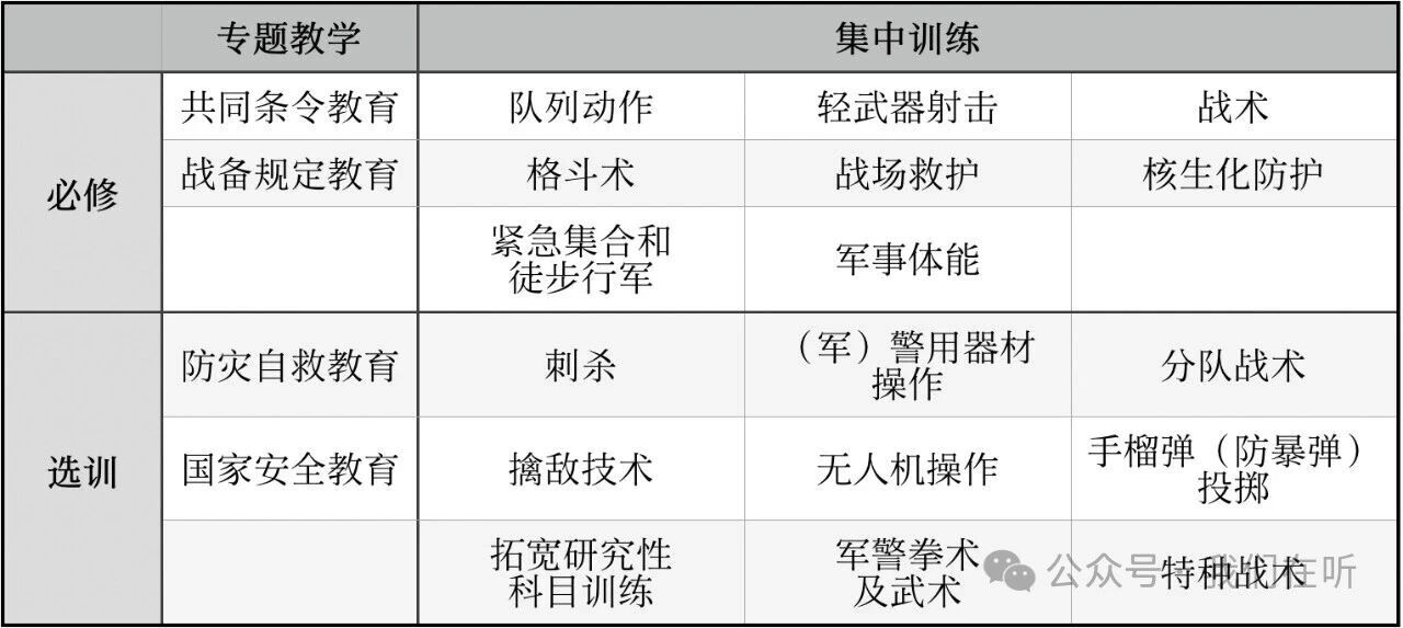 训练项目